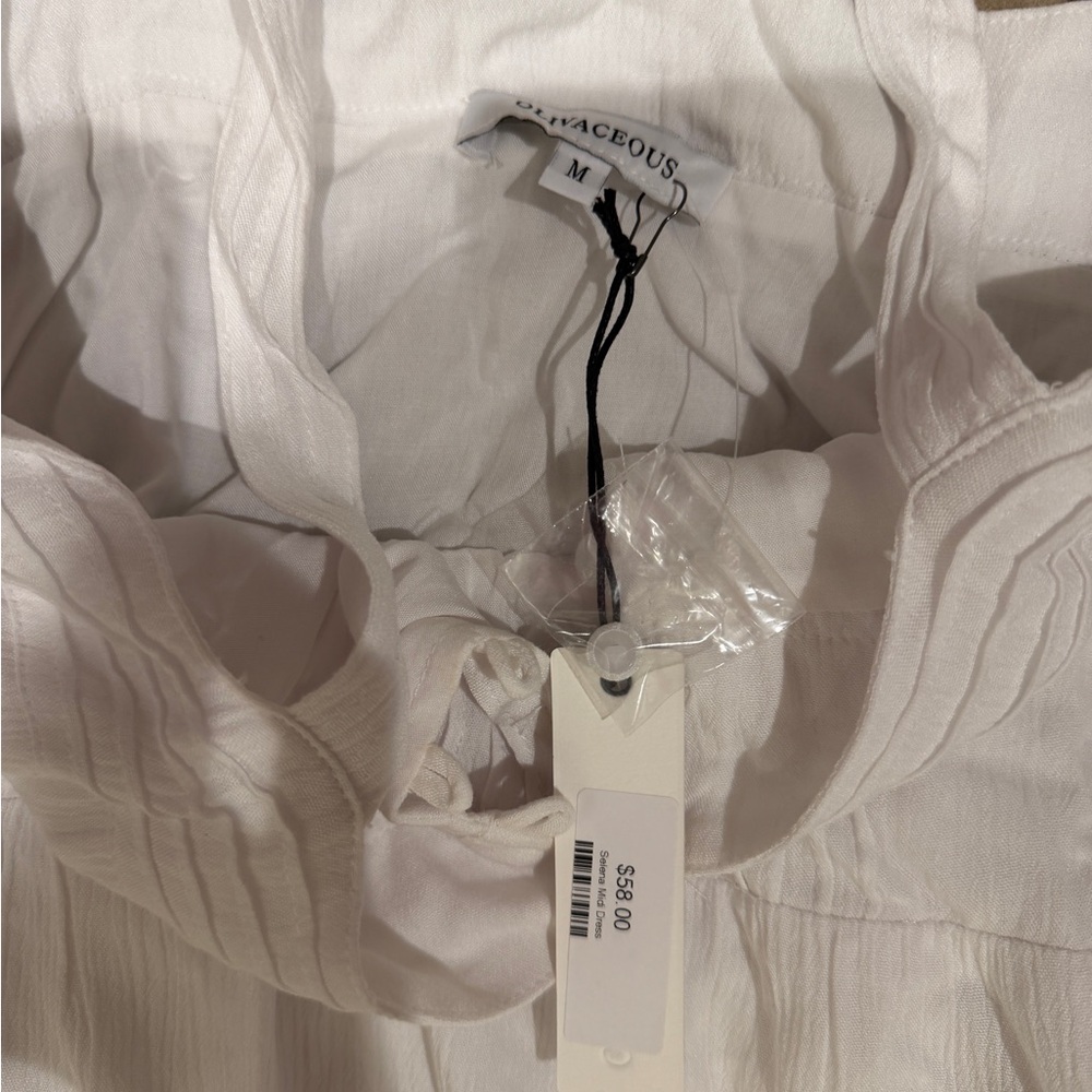 Olivaceous White Dress